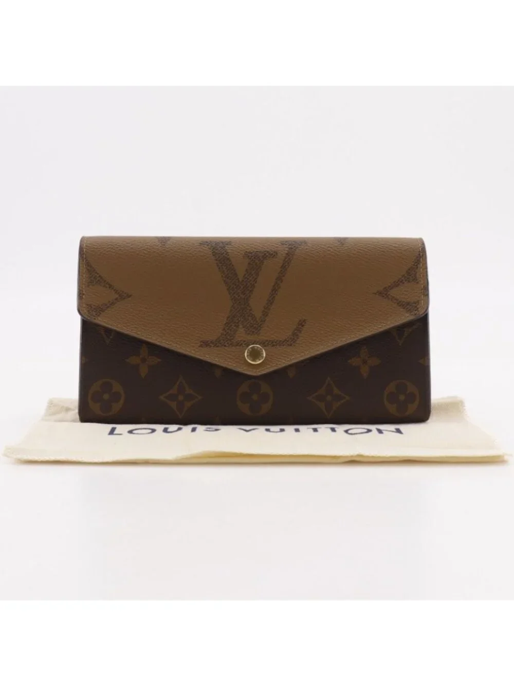 Louis Vuitton Portefeuille Sarah Monogram Giant Reverse Canvas Brown Wallet